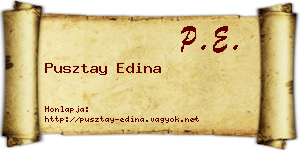 Pusztay Edina névjegykártya